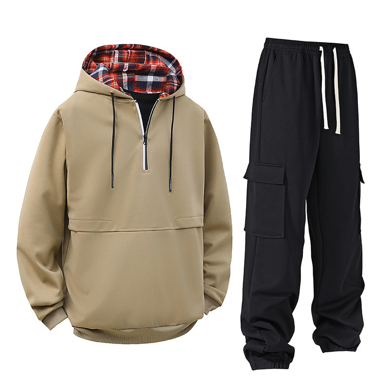 GorgeousBen Men's New Versatile Loose Fit 2-Piece Hooded Cardigan Hoodie Tracksuit Wholesale Supplier