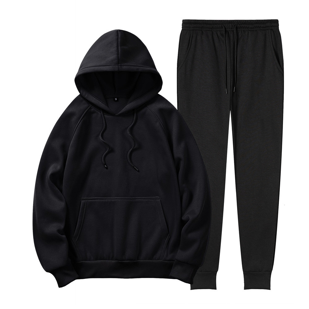 GorgeousBen Men's Plus Size Hooded Fleece 2-Piece Drawstring Casual Versatile Tracksuit Wholesale Supplier
