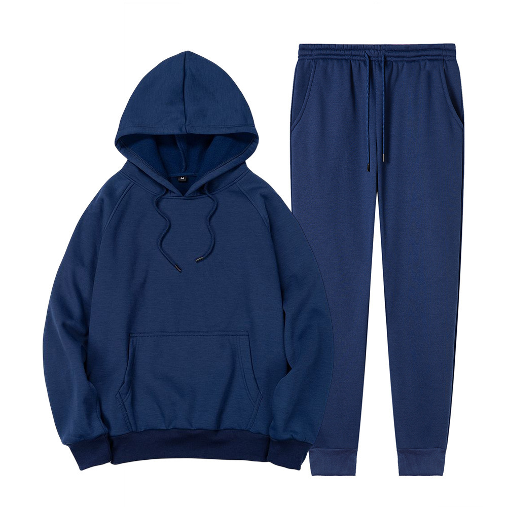GorgeousBen Men's Plus Size Hooded Fleece 2-Piece Drawstring Casual Versatile Tracksuit Wholesale Supplier