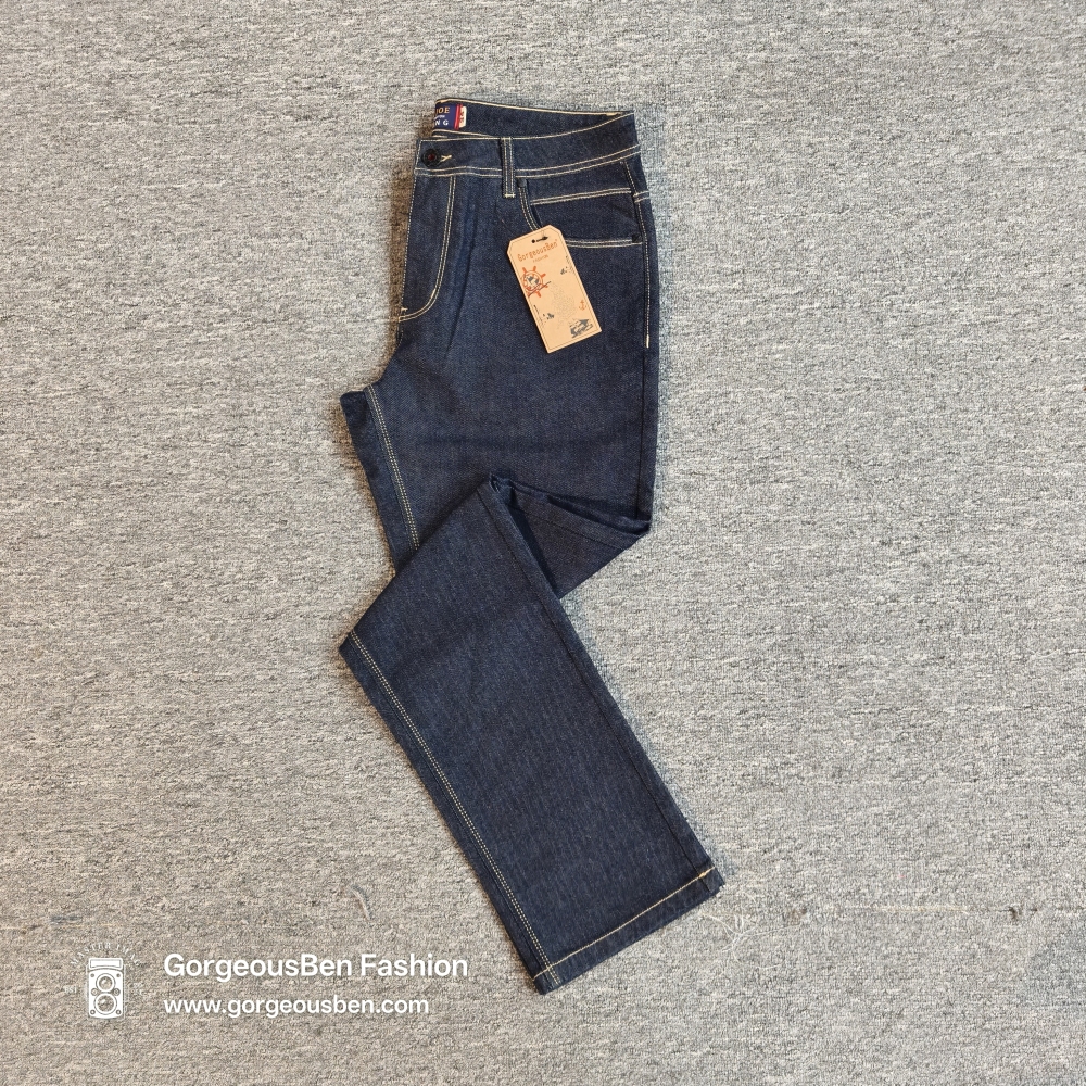 GorgeousBen American Retro Washed Jeans Men's Loose Straight Wide-Leg Streetwear Casual Trendy Denim Pants