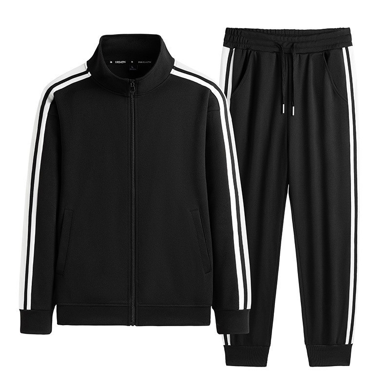 GorgeousBen 2025 New Men's Casual Athletic Tracksuit Set Autumn Winter Stand Collar Cardigan Jacket with Sweatpants 2-Piece Outfit