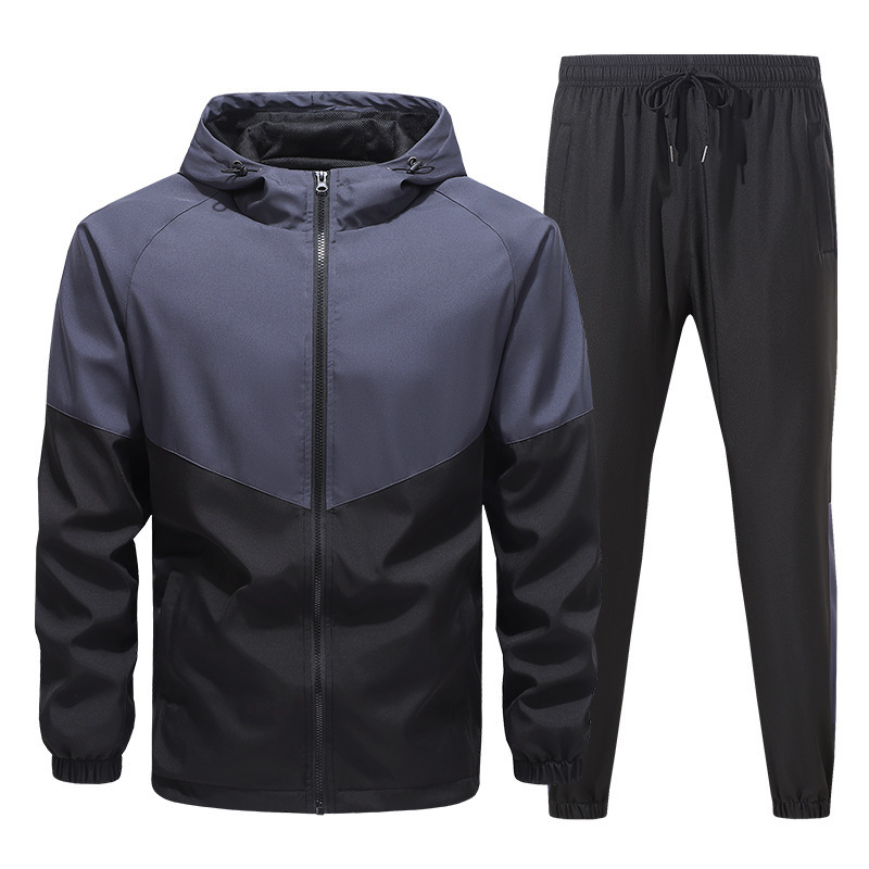 GorgeousBen Men's 2-Piece Casual Athletic Tracksuit Spring Autumn Trendy Fashion Jacket Set for Young Adults