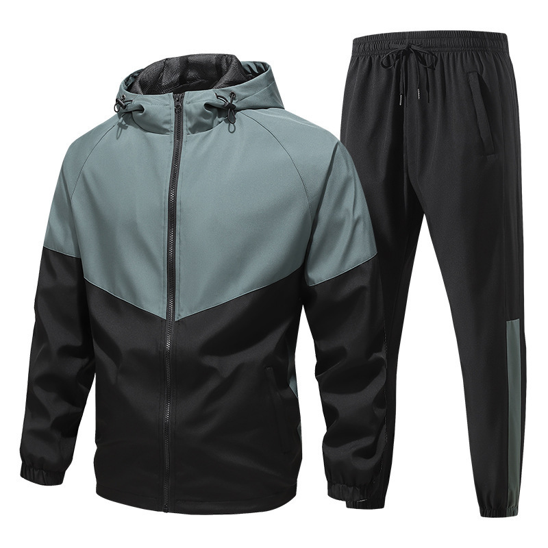 GorgeousBen Men's 2-Piece Casual Athletic Tracksuit Spring Autumn Trendy Fashion Jacket Set for Young Adults