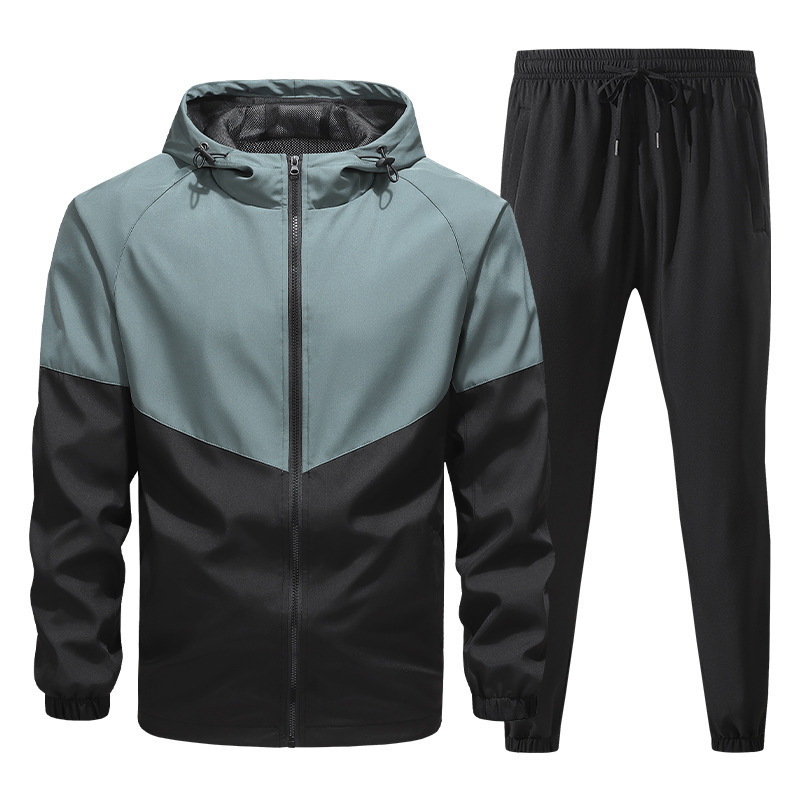 GorgeousBen Men's 2-Piece Casual Athletic Tracksuit Spring Autumn Trendy Fashion Jacket Set for Young Adults