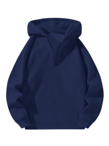 GorgeousBen 2025 Autumn Winter New Arrival Men's Half-Zip Fleece Hoodie Loose Fit European American Style Casual Long Sleeve Sweatshirt
