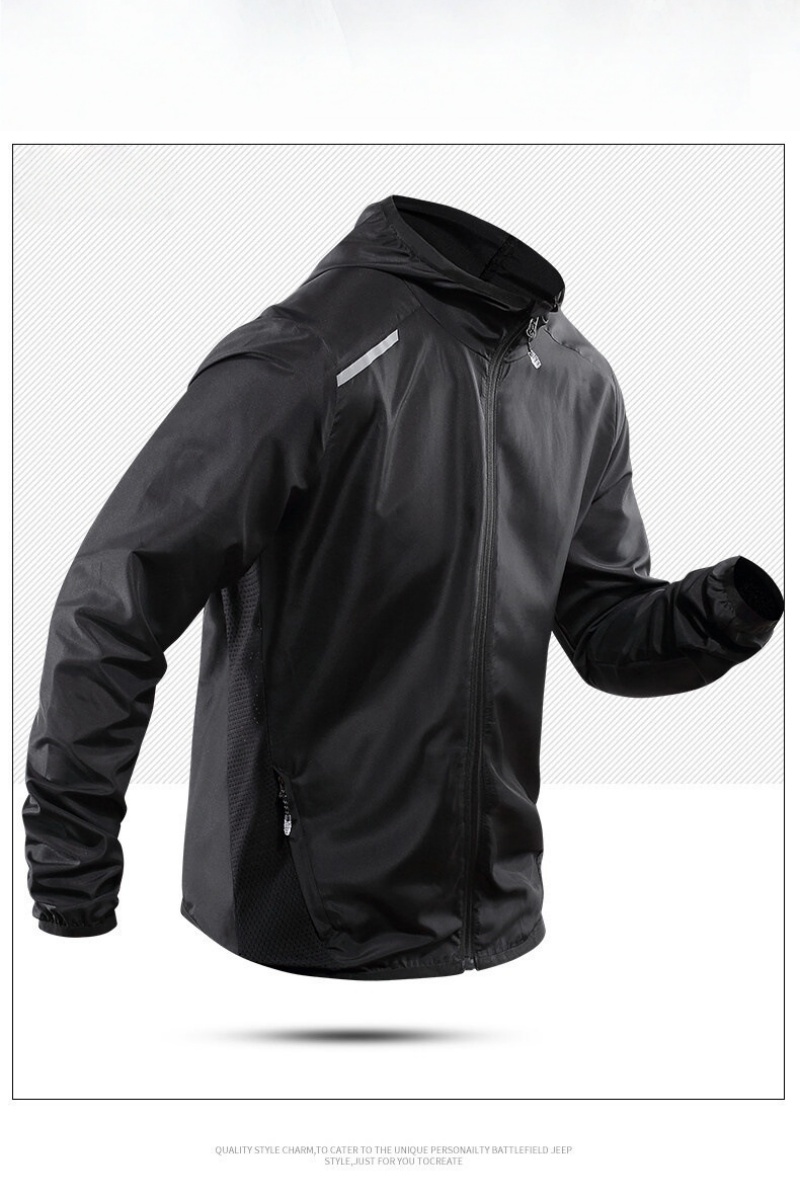 GorgeousBen Men's Summer Ice Silk Sun Protection Jacket Lightweight Quick-Drying Breathable Outdoor Skin Windbreaker