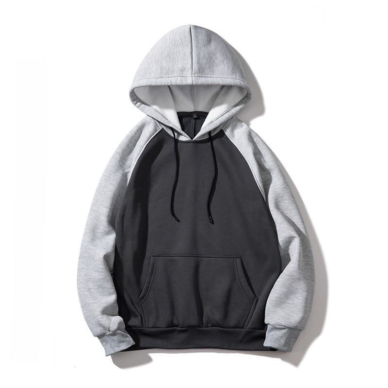 GorgeousBen Autumn Winter New Arrival Men's Color Block Fleece Hoodie | American Streetwear Style Hooded Casual Sweatshirt