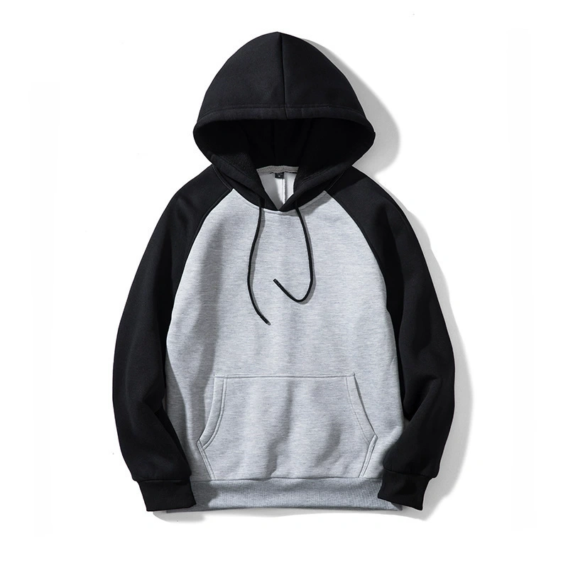 GorgeousBen Autumn Winter New Arrival Men's Color Block Fleece Hoodie | American Streetwear Style Hooded Casual Sweatshirt