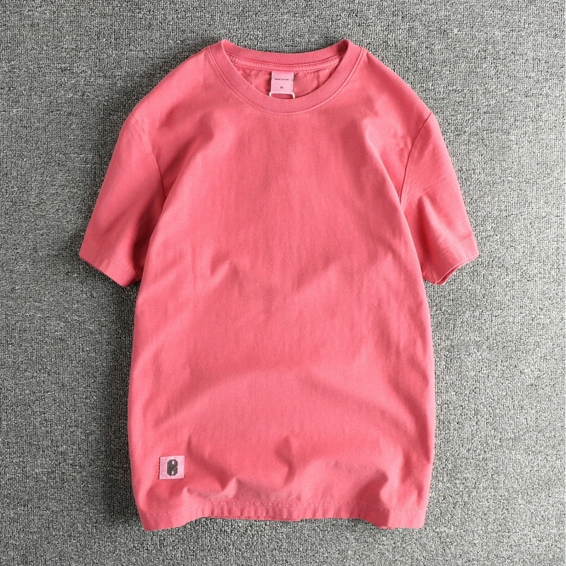 GorgeousBen Hong Kong Style Men's Short Sleeve T-Shirt | Heavy Washed Distressed Retro Crew Neck | Comfortable Compact Cotton Tailored Fit