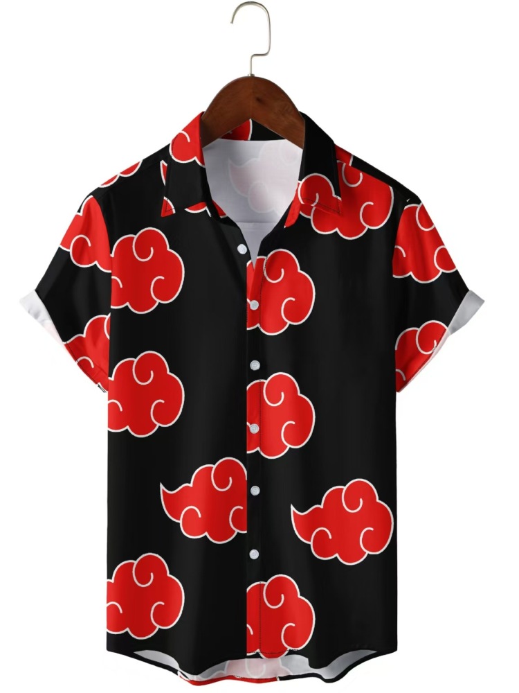 GorgeousBen Men's 3D Digital Print Short Sleeve Shirts, New Arrival Factory Direct