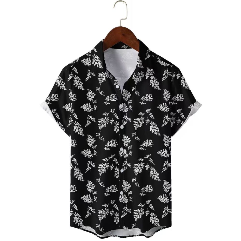 GorgeousBen Men's 3D Digital Print Short Sleeve Shirts, New Arrival Factory Direct