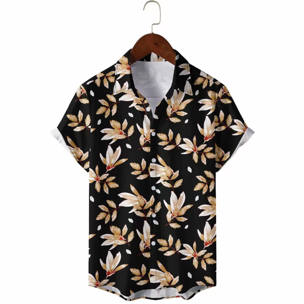 GorgeousBen Men's 3D Digital Print Short Sleeve Shirts, New Arrival Factory Direct