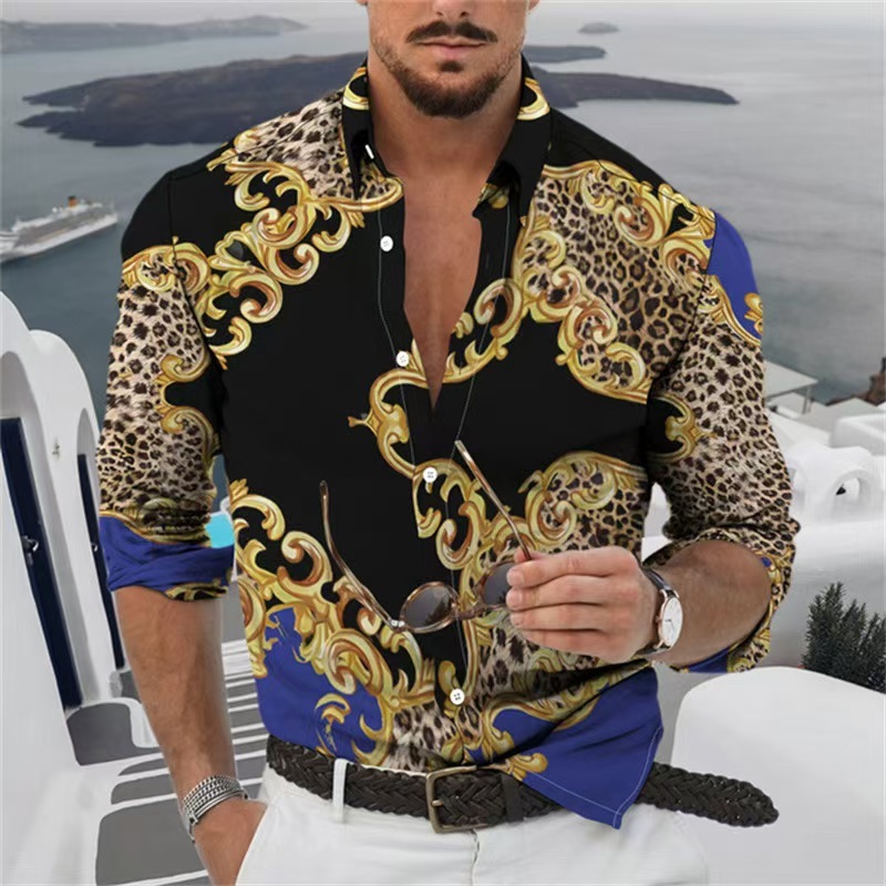GorgeousBen Wholesale Men's Fashion Printed Long Sleeve Shirts | Factory Direct