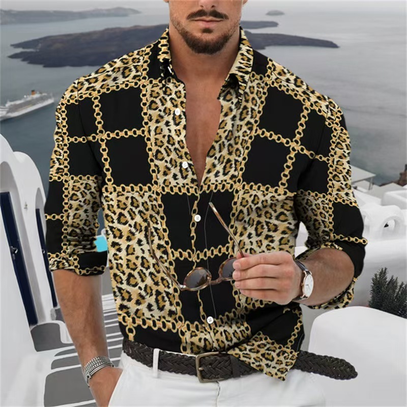 GorgeousBen Wholesale Men's Fashion Printed Long Sleeve Shirts | Factory Direct