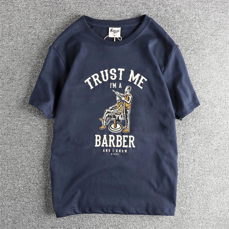 GorgeousBen Men's Tony Element Graphic T-Shirt Cotton Washed Brushed American Retro Summer Youth Tee