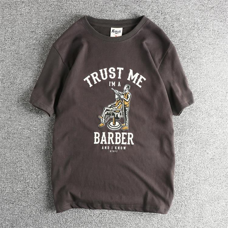 GorgeousBen Men's Tony Element Graphic T-Shirt Cotton Washed Brushed American Retro Summer Youth Tee
