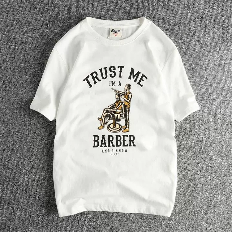 GorgeousBen Men's Tony Element Graphic T-Shirt Cotton Washed Brushed American Retro Summer Youth Tee