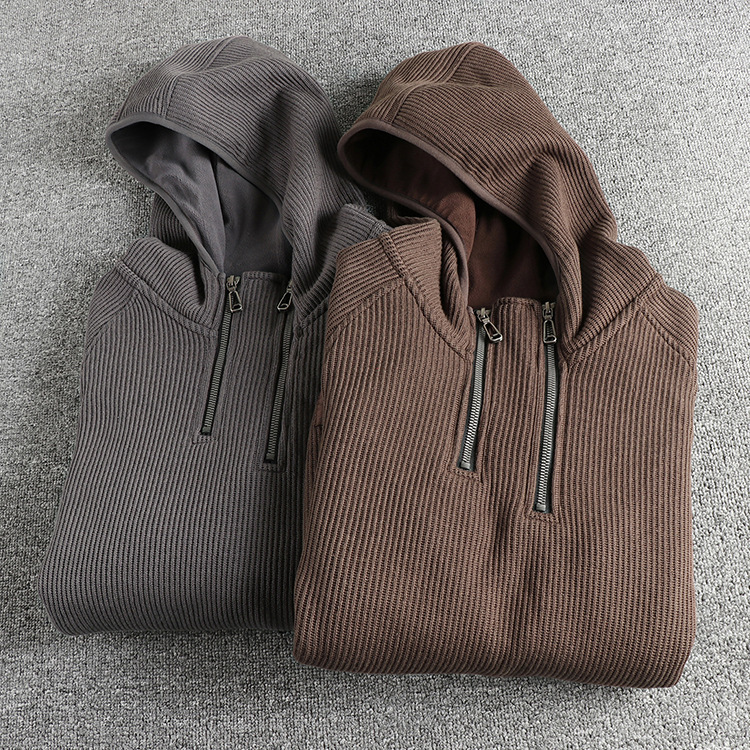 GorgeousBen 520G Heavyweight Fleece Lined Men's American Trendy Double Zipper Hoodie