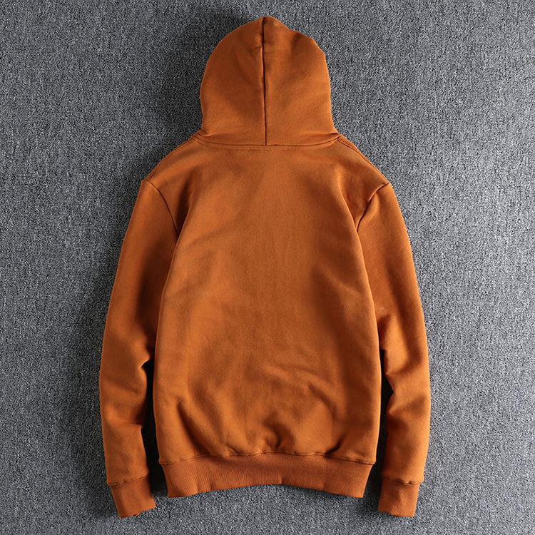GorgeousBen 400G Heavyweight Fleece French Terry Hoodie Men's Vintage Solid Casual Sweatshirt