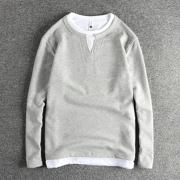 GorgeousBen Unisex Color Block Paneled Sweatshirt American Streetwear Garment Washed French Terry