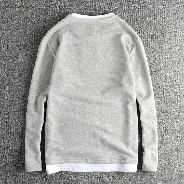 GorgeousBen Unisex Color Block Paneled Sweatshirt American Streetwear Garment Washed French Terry