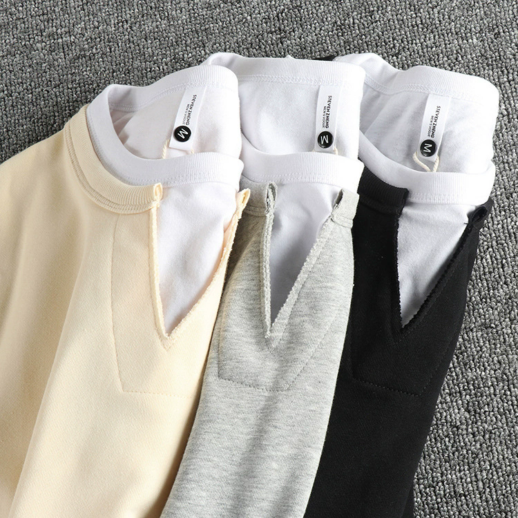 GorgeousBen Unisex Color Block Paneled Sweatshirt American Streetwear Garment Washed French Terry