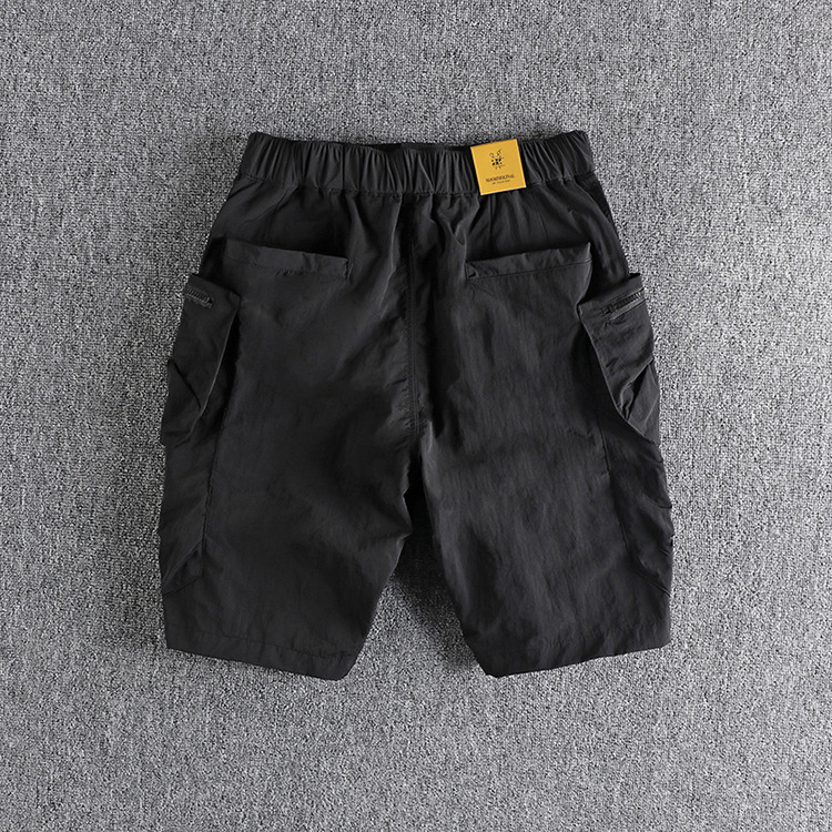 GorgeousBen Men's Summer American INS Trendy Functional Cargo Shorts 3D Pockets Versatile Knee Length Casual