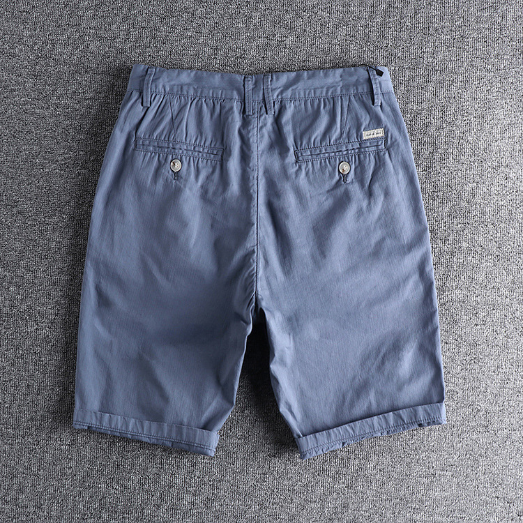 GorgeousBen Men's Summer New Arrival Casual Shorts Slight Stretch Washed Solid Color Relaxed Straight Daily Versatile Knee Length