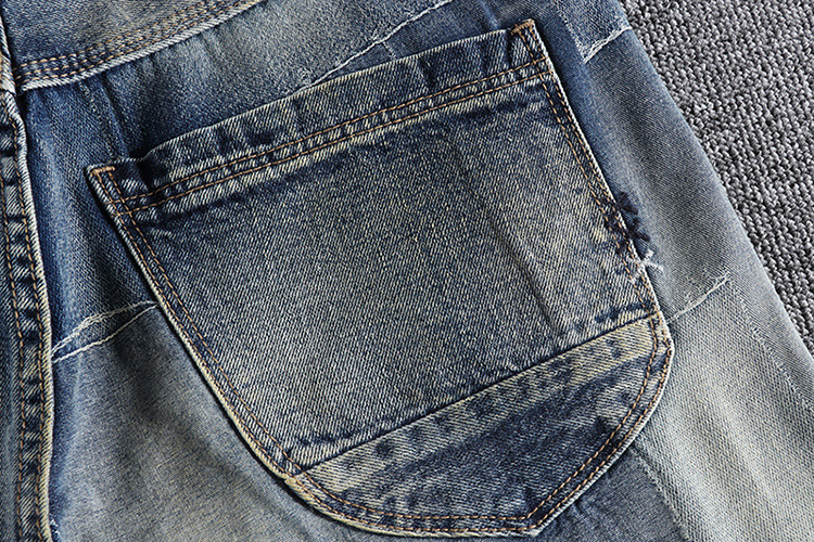 GorgeousBen Men's Summer New Arrival Denim Shorts Ripped Relaxed Straight Multi-pockets Knee Length Loose Fit