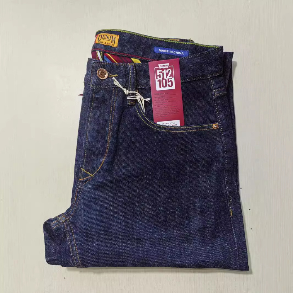 GorgeousBen New Red Selvedge Denim Jeans Men High-Density Vintage Streetwear Slim Straight Fit Pants
