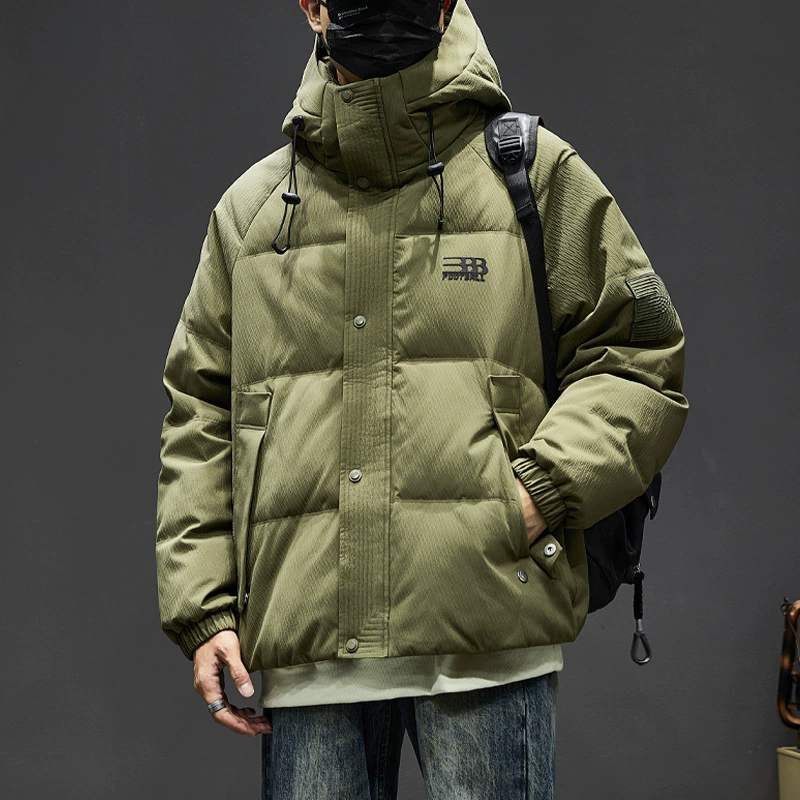 GorgeousBen Men's Winter Puffer Jacket - Trendy Thick Warm Hooded Casual Coat