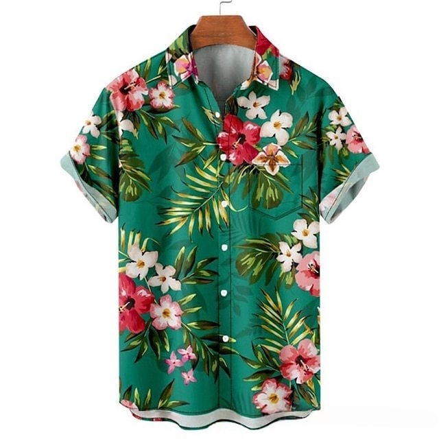 GorgeousBen Men's Casual Short Sleeve Shirt, Spring Autumn Fashion Shirt, Turn-Down Collar Shirt, Men's Fashion Casual Shirt