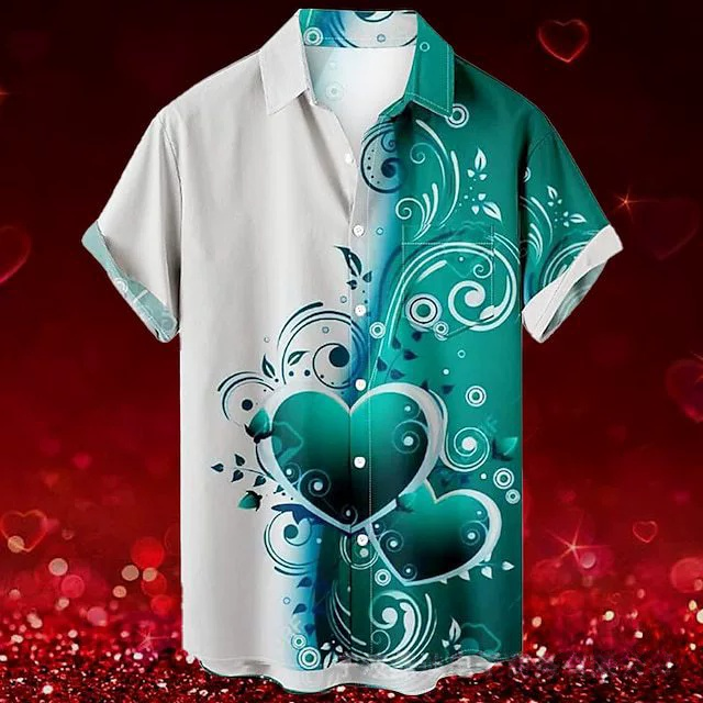 GorgeousBen Men's Casual Short Sleeve Shirt, Spring Autumn Fashion Shirt, Turn-Down Collar Shirt, Men's Fashion Casual Shirt