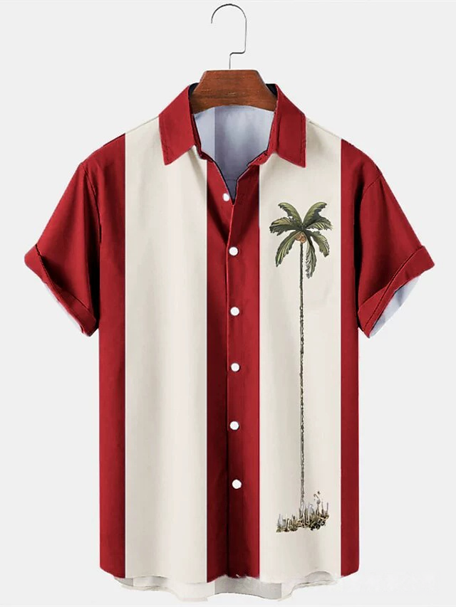 GorgeousBen Men's Casual Short Sleeve Shirt, Spring Autumn Fashion Shirt, Turn-Down Collar Shirt, Men's Fashion Casual Shirt