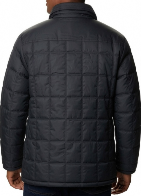Gorgeouben Men's Winter Thickened Lapel Cotton Padded Jacket Warm Windproof Cold Proof Coat