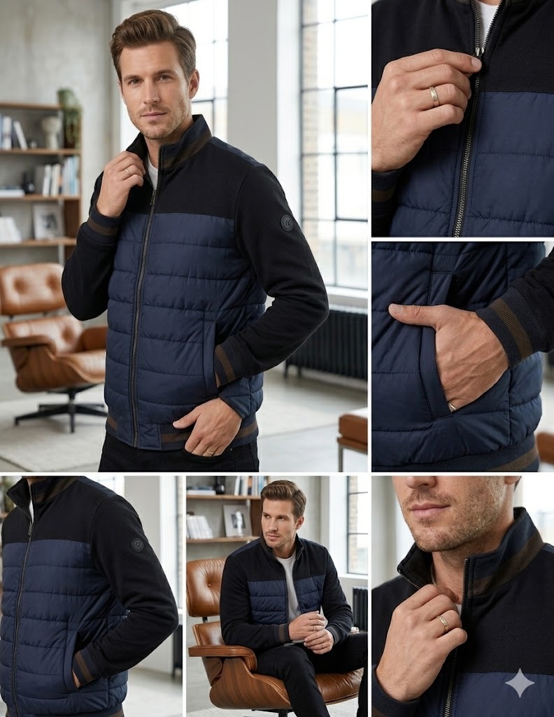 GorgeousBen Z ZEGNA ligt padded jacket men's casual winter thin warm bread puffer jacket short baseball collar jacket