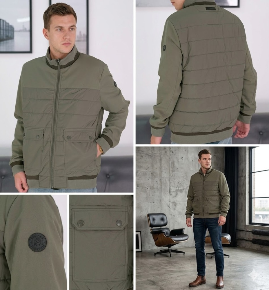 GorgeousBen Z ZEGNA ligt padded jacket men's casual winter thin warm bread puffer jacket short baseball collar jacket