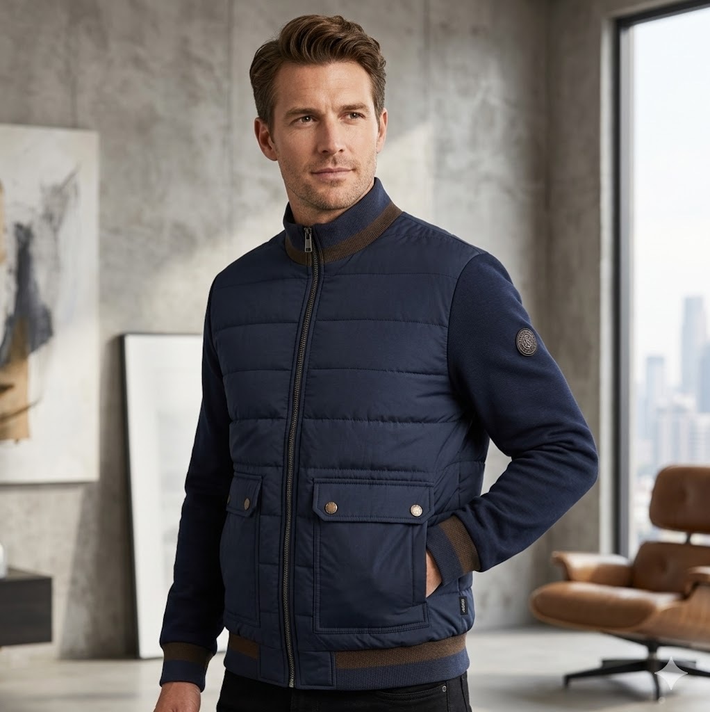 GorgeousBen Z ZEGNA ligt padded jacket men's casual winter thin warm bread puffer jacket short baseball collar jacket