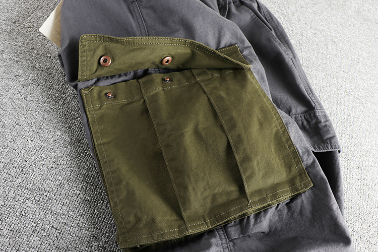 GorgeousBen  Color Block Cargo Pants - Elastic Waist Utility Trousers