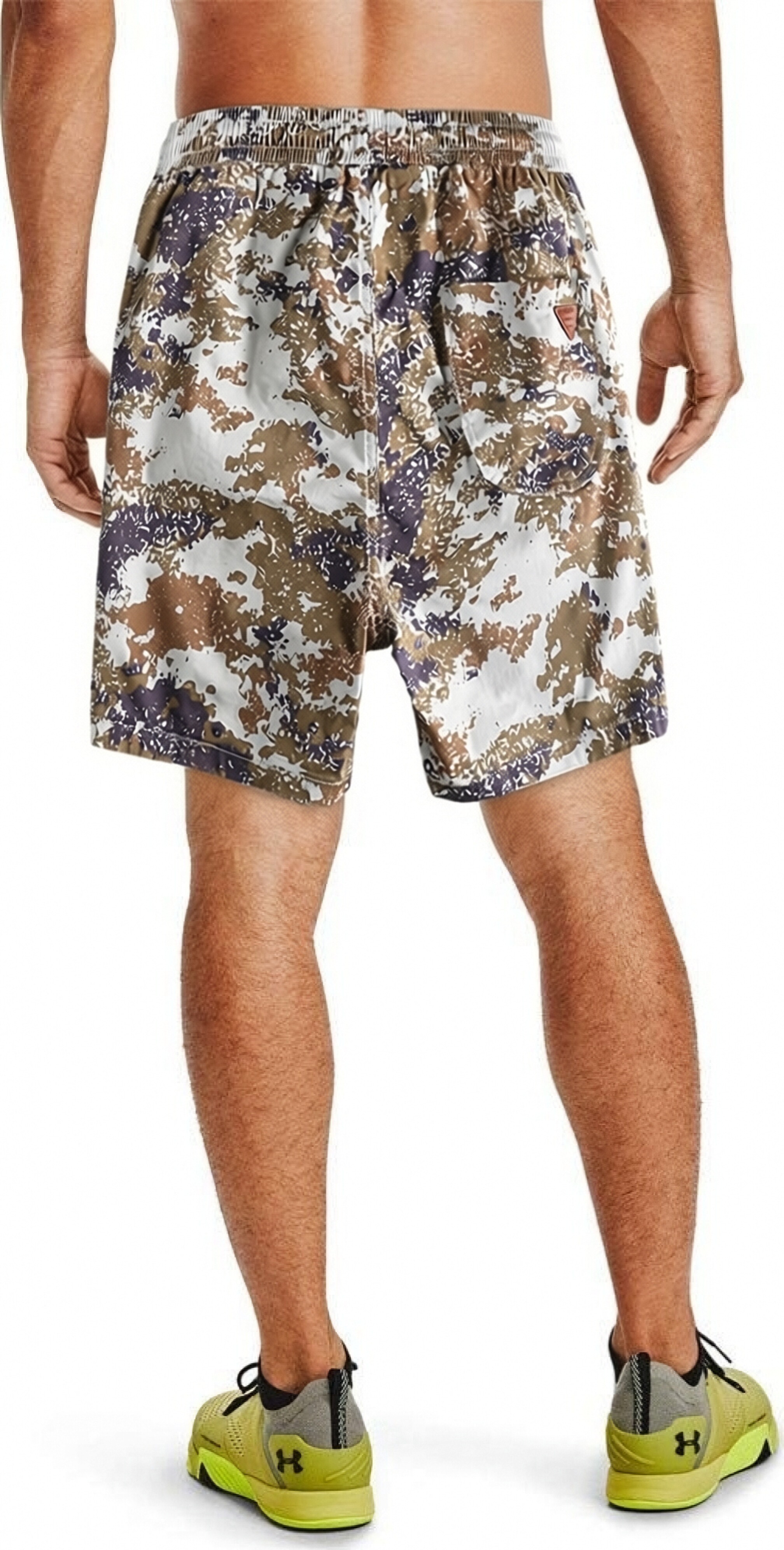 GorgeousBen Men's 97% Cotton Camo Casual Shorts, Elastic Waist Drawstring Relaxed Fit Summer Shorts for Men