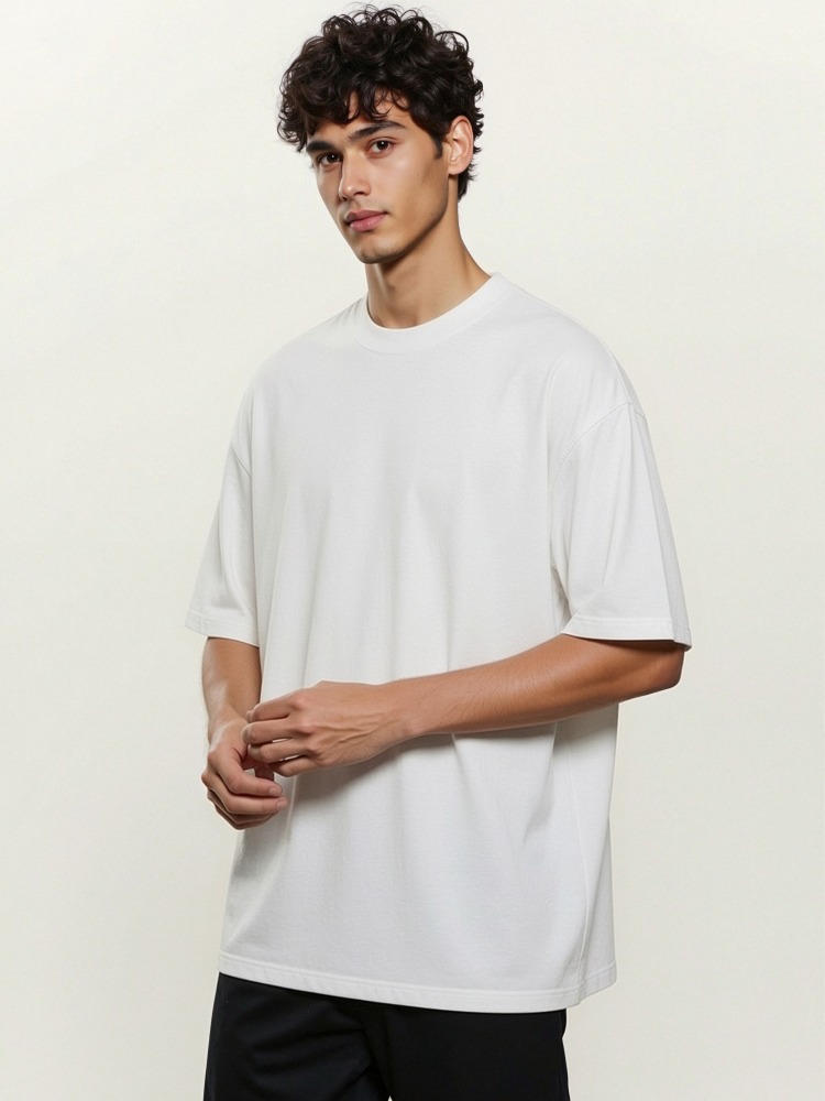 GorgeousBen 230GSM Heavyweight 100% Combed Cotton Crew Neck T-Shirt