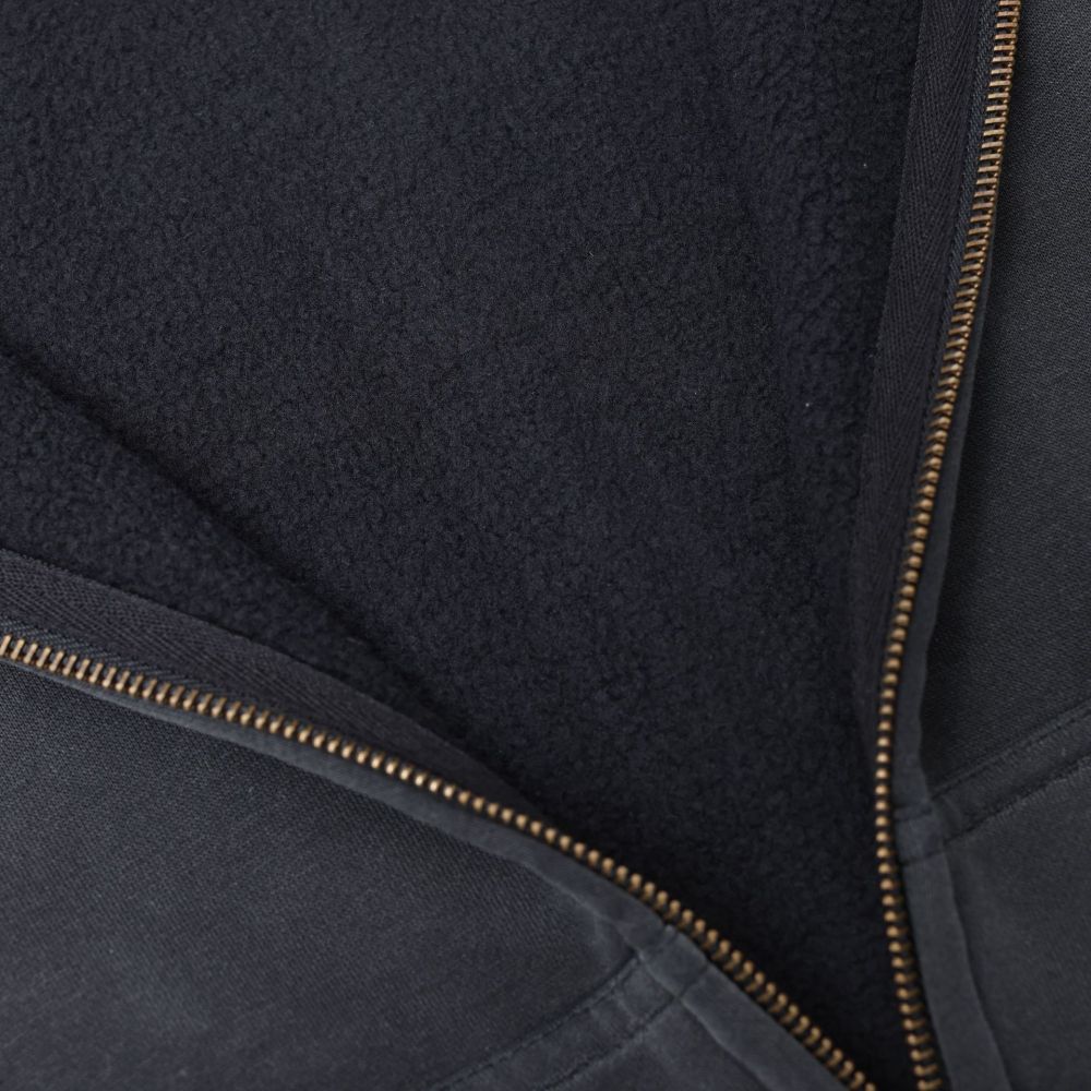 GorgeousBen 380GSM Vintage Washed Fleece Lined Zip-Up Hoodie