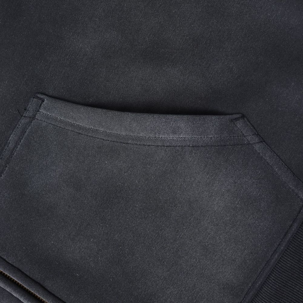 GorgeousBen 380GSM Vintage Washed Fleece Lined Zip-Up Hoodie