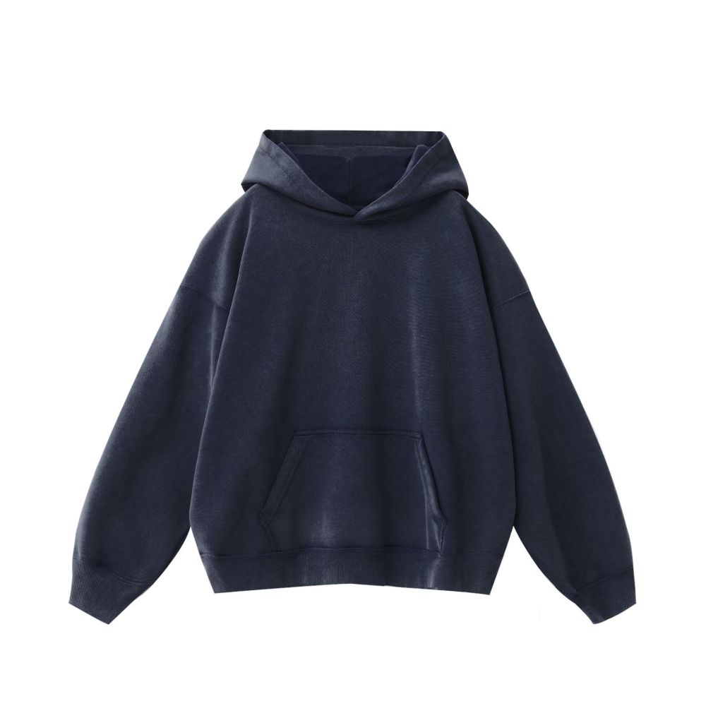 GorgeousBen Men's 400GSM Vintage Washed Light Fleece Hoodie