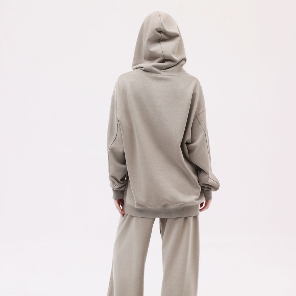 GorgeousBen Men's 400GSM Vintage Washed Light Fleece Hoodie