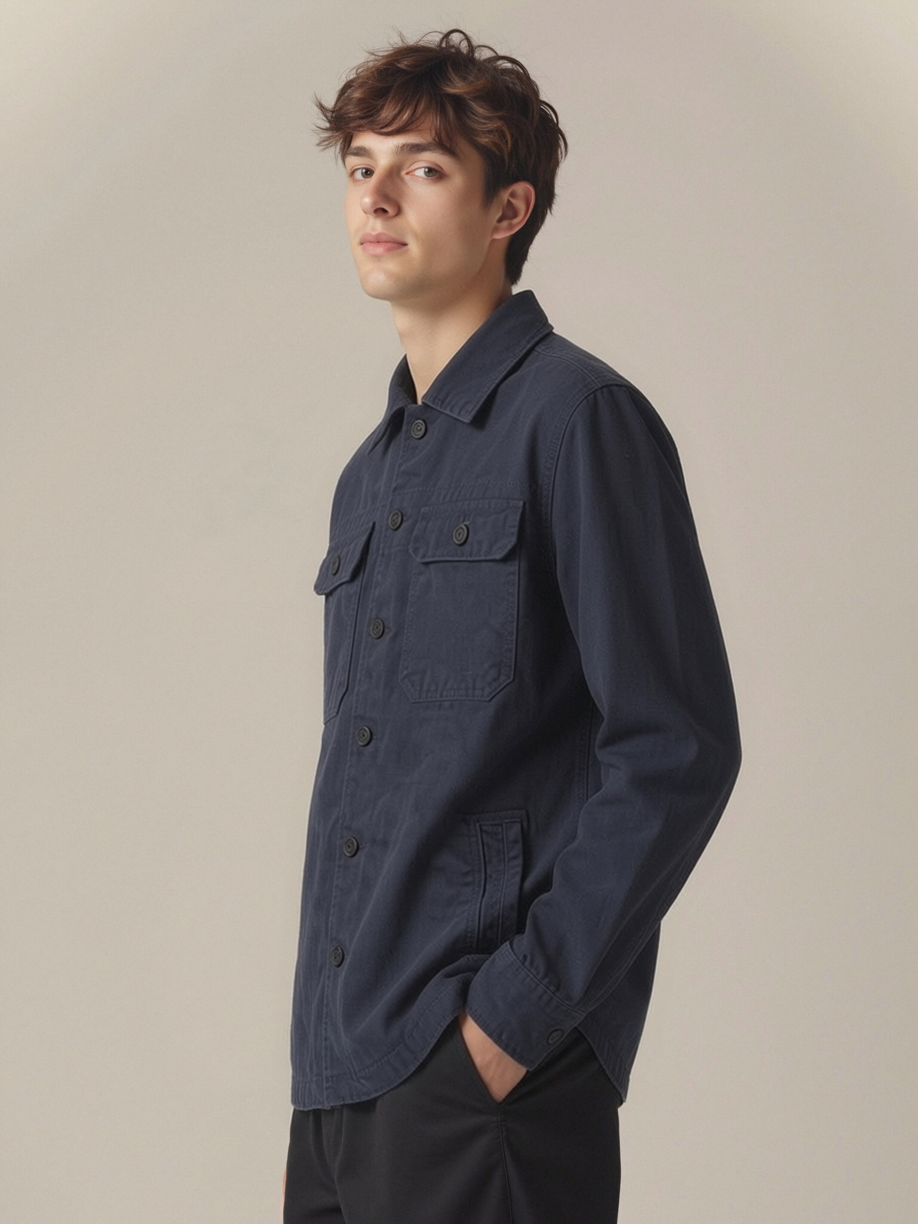 gorgeousben  Men's Vintage Camo Cotton Workwear Jacket, Retro Slim Fit Button Down Casual Coat