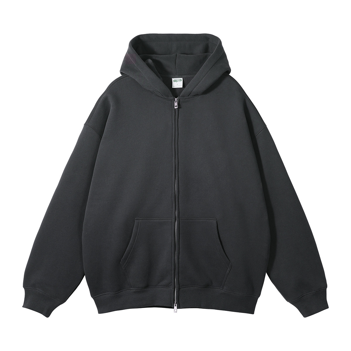 Men's 350G Fleece Lined Double Zip Hoodie Set, GorgeousBen Oversized Streetwear Tracksuit, Casual Winter Loungewear for Daily Wea