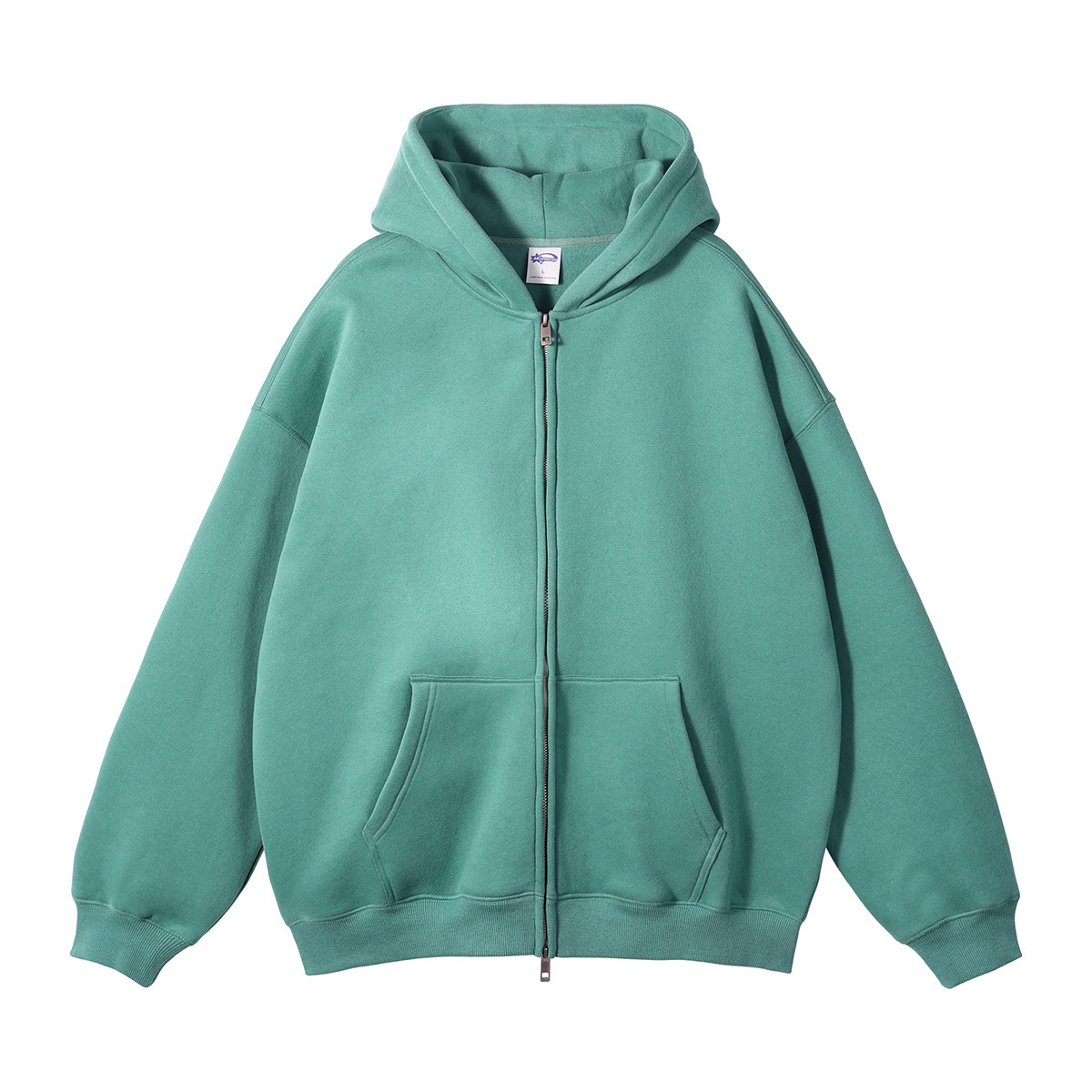 Men's 350G Fleece Lined Double Zip Hoodie Set, GorgeousBen Oversized Streetwear Tracksuit, Casual Winter Loungewear for Daily Wea