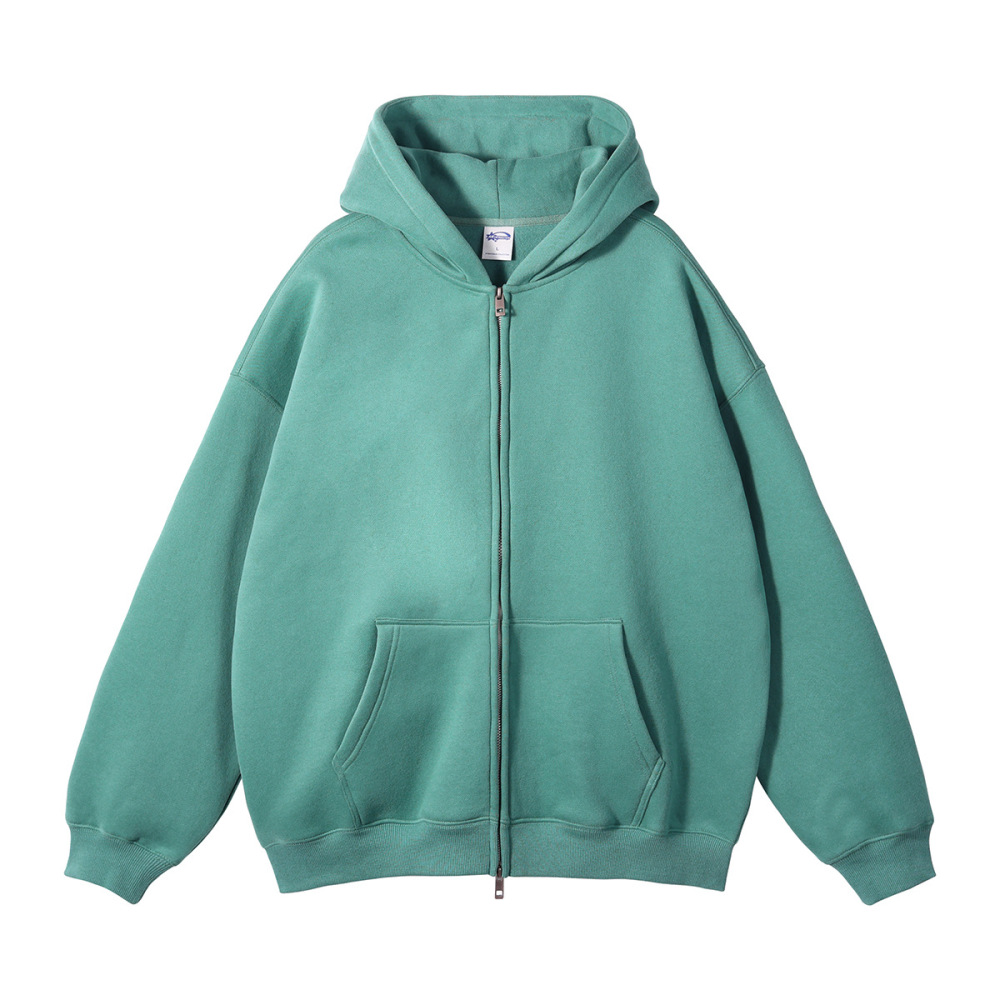 Men's 350G Fleece Lined Double Zip Hoodie Set, GorgeousBen Oversized Streetwear Tracksuit, Casual Winter Loungewear for Daily Wea