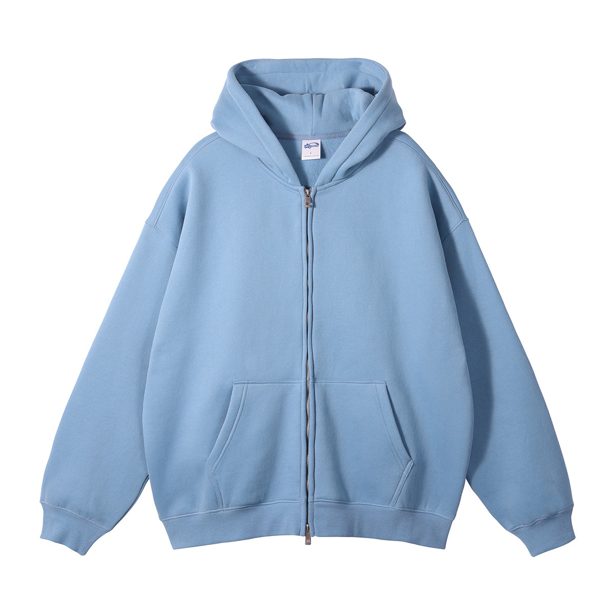 Men's 350G Fleece Lined Double Zip Hoodie Set, GorgeousBen Oversized Streetwear Tracksuit, Casual Winter Loungewear for Daily Wea
